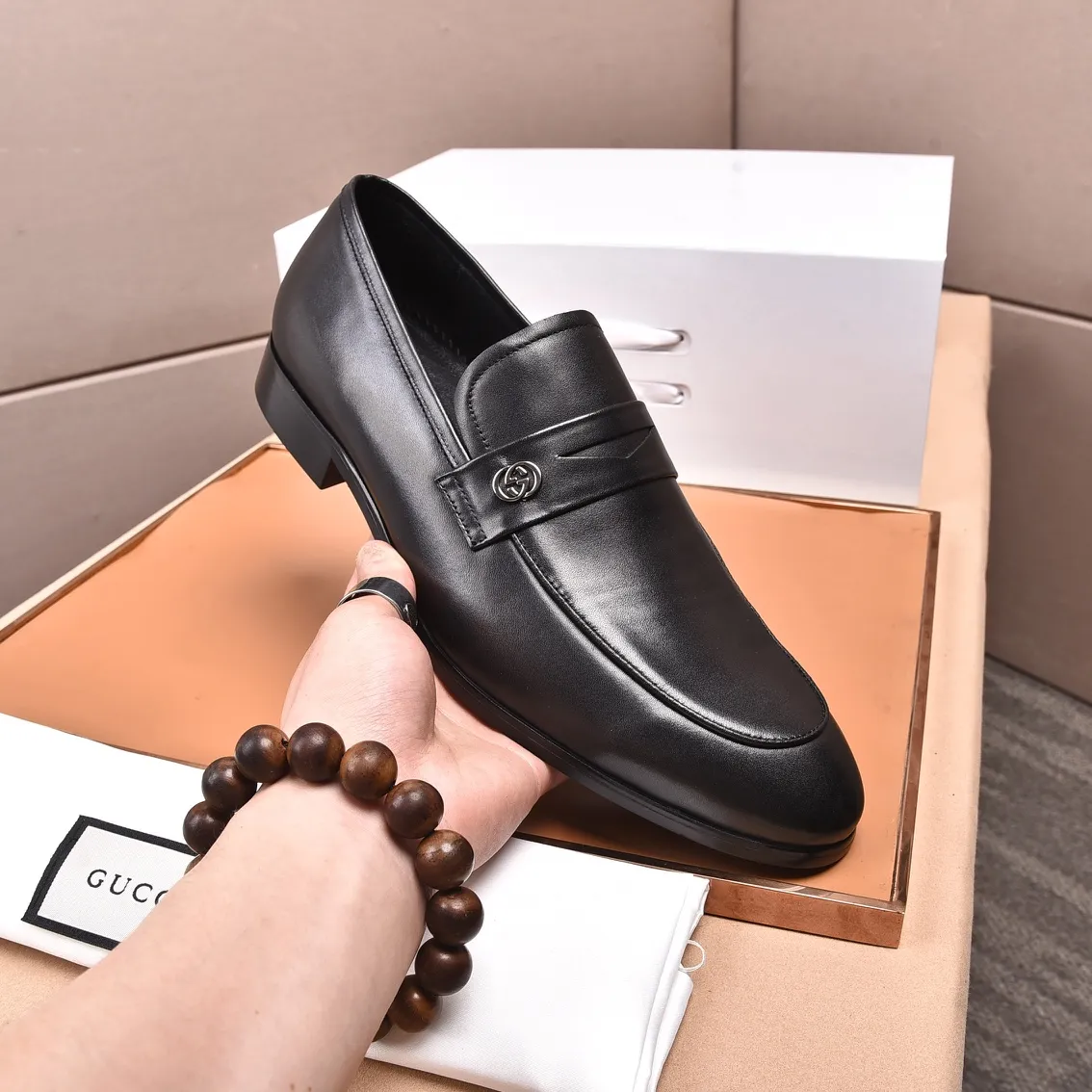 Men's shoes💰540📛📛Original (water-dyed cowhide) Gucci GUCCI official website formal shoes🌀 Italian🇮🇹imported cowhide➕top imported water-dyed cowhide lining💋Finely handmade original bottom, the real thing looks better when photographed in person Standard size 38-44